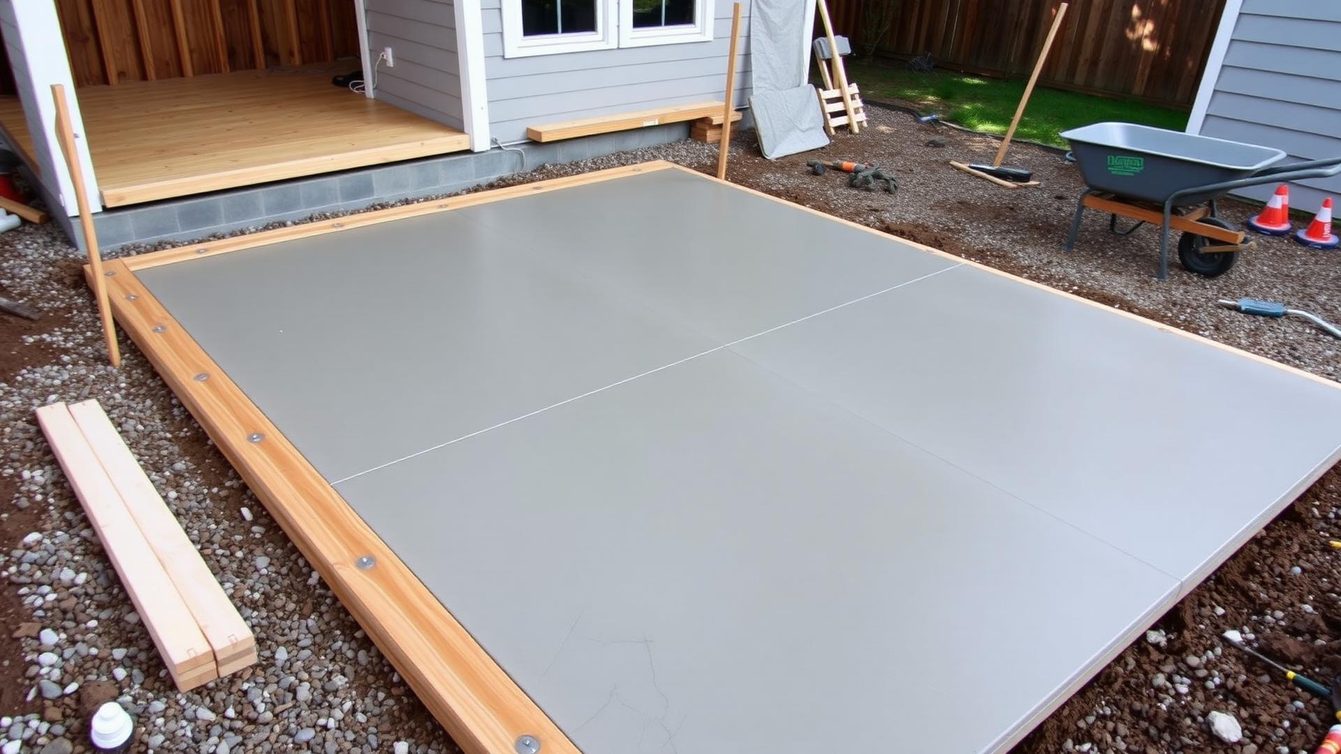 Base de concreto para shed